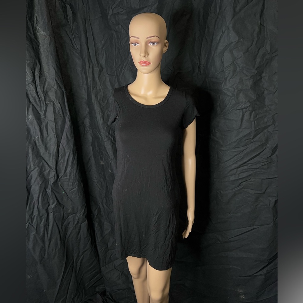 Black satin dress size small